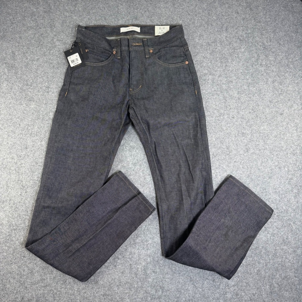 Billy Reid MSL-ALA Slim Cut Dry Denim Jeans Mens 28 Dark Wash Made in USA NWT